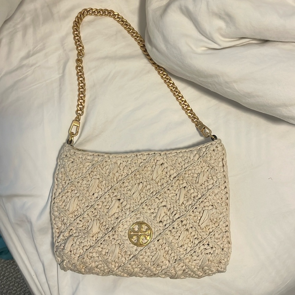 Tory Burch rafia shoulder bag